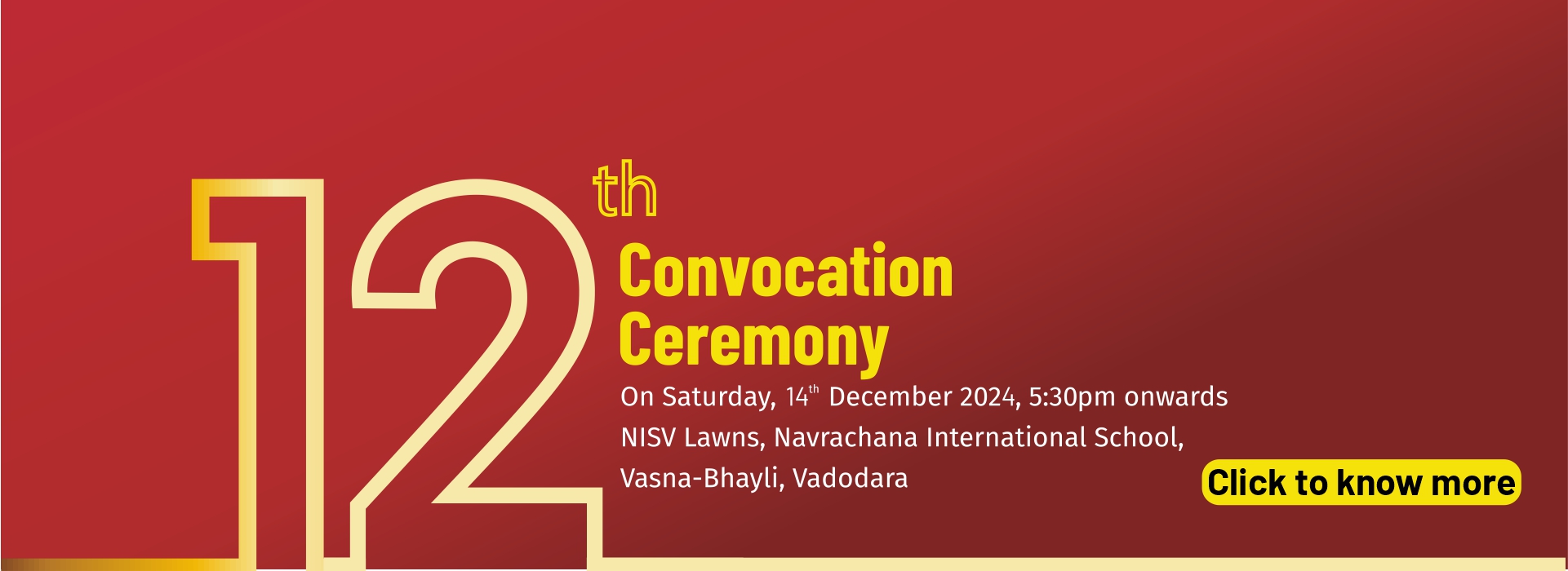 12th convocation ceremony banner